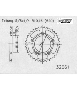 Zestaw napędowy ESJOT do Aprilia 250 RS (95-04)