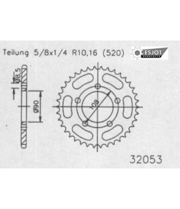 Zestaw napędowy ESJOT do Aprilia 350 ETX Tuareg (85-87)