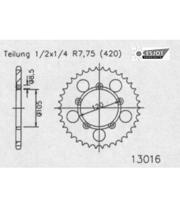 Zestaw napędowy ESJOT do Aprilia 50 MX SM (03-06)