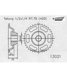 Zestaw napędowy ESJOT do Aprilia 50 AF-1 Europa-Futura (92)