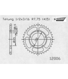 Zestaw napędowy ESJOT do Aprilia 50 Pegaso AE (92-96)