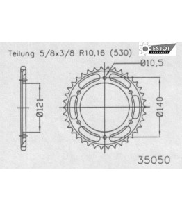 Zestaw napędowy ESJOT do Cagiva 1000 Raptor / V-Raptor (00-05)