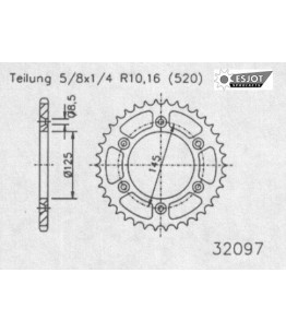 Zestaw napędowy ESJOT do Cagiva 125 W8 (92-99)