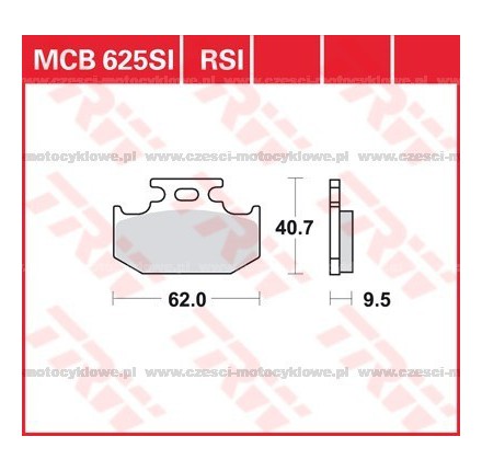 Klocki hamulcowe TRW MCB 625 SI