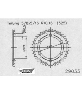 Zestaw napędowy ESJOT do Cagiva 650 Raptor / V-Raptor (01-05)