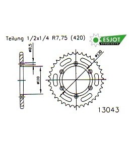 Zestaw napędowy ESJOT do CPI 50 SM (06-07)