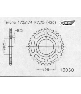 Zestaw napędowy ESJOT do Derbi 50 Senda R X-treme (06-08)