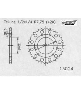 Zestaw napędowy ESJOT do Derbi 50 Senda SM DRD Pro (06-08)