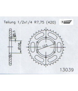 Zestaw napędowy ESJOT do Derbi 50 GPR Racing (06-08)