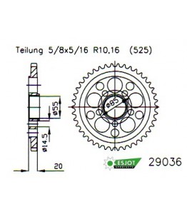 Zestaw napędowy ESJOT do Ducati 1000 Monster S2R (06-08)