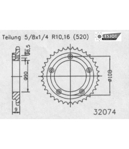 Zestaw napędowy ESJOT do Ducati 906 Paso / Sport (90-93)