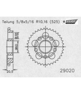 Zestaw napędowy ESJOT do Ducati 916 Mono Biposto (94-97)
