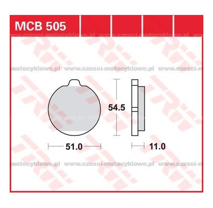 Klocki hamulcowe TRW MCB505