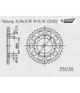 Zestaw napędowy ESJOT do Honda 1000 CBR FT,FV,FW,FX,FY SC24 (96-00)