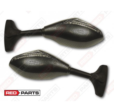 Lusterka motocyklowe VIPER LED CARBON