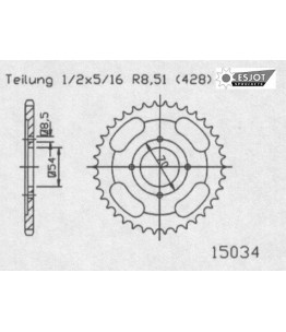 Zestaw napędowy ESJOT do Honda 110 CT G,H,K,L,M,N,P (86-94)