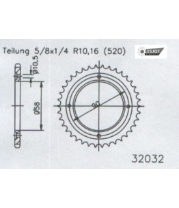 Zestaw napędowy ESJOT do Honda 125 MBX F (84-86)