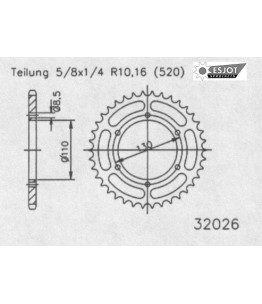 Zestaw napędowy ESJOT do Honda 200 XR RA,RB (80-81)