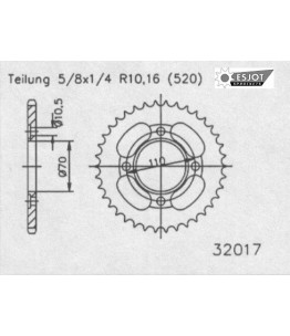 Zestaw napędowy ESJOT do Honda 250 CB RSA MD02 (80-83)