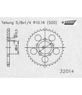 Zestaw napędowy ESJOT do Honda 250 CBF (04-05)