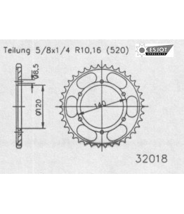 Zestaw napędowy ESJOT do Honda 250 XL R Pro Link USA (84-87)