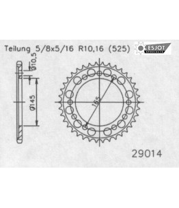 Zestaw napędowy ESJOT do Honda 400 VFR RH,RH2,RJ3 Pro-Arm NC24 (87-89)