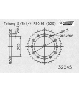 Zestaw napędowy ESJOT do Honda 450 CRF R (04-10)
