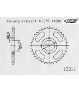 Zestaw napędowy ESJOT do Honda 50 C LAC, LAE (82-87)
