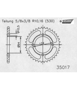Zestaw napędowy ESJOT do Honda 500 CB F Four (72-77)