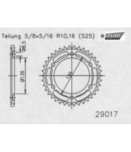 Zestaw napędowy ESJOT do Honda 600 CBF N PC43 (08-10)