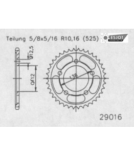 Zestaw napędowy ESJOT do Honda 600 CBF SA-A A-ABS (2010)