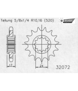Zestaw napędowy ESJOT do Honda 600 CBR F2/F3 520 Chain conversion (91-98)