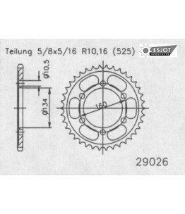 Zestaw napędowy ESJOT do Honda 600 CBR RR PC37 (03-06)