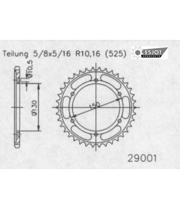 Zestaw napędowy ESJOT do Honda 700 XL V/VA Transvalp RD13 (08-11)