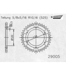Zestaw napędowy ESJOT do Honda 750 VFR RJ,RK,RL,RM RC30 (88-92)