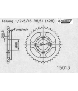 Zestaw napędowy ESJOT do Honda 80 MTX RII (R2) Germany (1987-)