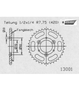 Zestaw napędowy ESJOT do Honda 80 MTX RSD HC08 Germany (1983)
