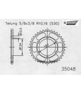Zestaw napędowy ESJOT do Honda 900 CBR RR Y Fire Blade SC44/50 (00-03)
