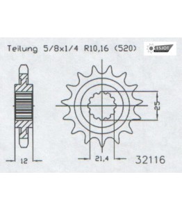 Zestaw napędowy ESJOT do Husaberg 501 TE (2000)