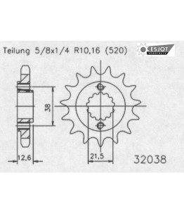 Zestaw napędowy ESJOT do Husqvarna 500 TC/TE (85-86)