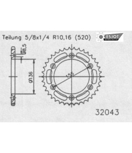 Zestaw napędowy ESJOT do Husqvarna 510 TE (05-06)