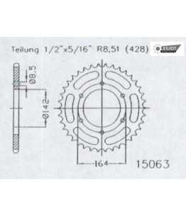 Zestaw napędowy ESJOT do Hyosung 125 GT Comet (09)