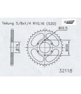 Zestaw napędowy ESJOT do Hyosung 250 GV Aquila F1 (10)