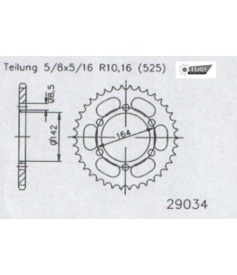 Zestaw napędowy ESJOT do Hyosung 650 GT Naked (04-06)