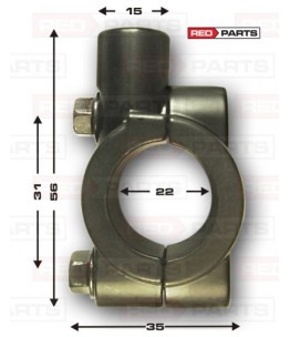 Mocowanie lusterka na kierownicę 22 mm RED PARTS