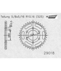 Zestaw napędowy ESJOT do Kawasaki 1000 ZX-10R (ZX1000 D6F, D7F) Ninja (06-07)
