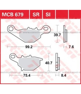Klocki hamulcowe TRW MCB...