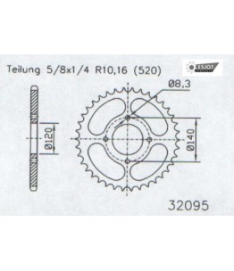 Zestaw napędowy ESJOT do Kawasaki 250 KXF 250 A1,A2 Tecate (87-88)