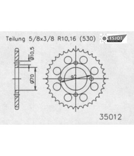 Zestaw napędowy ESJOT do Kawasaki 400 KZ A1-A2 (Deluxe) USA (77-78)
