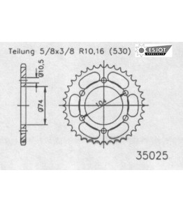 Zestaw napędowy ESJOT do Kawasaki 550 KZ A1-A4 USA (80-83)